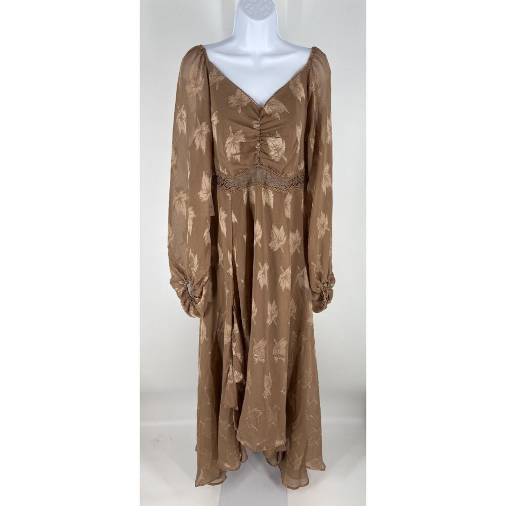Isabella Dress in Latte by the brand Joyfolie. - Picture 2 of 8